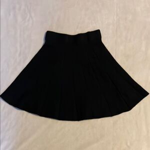 SHEIN Black Skater Mini Skirt with Pleats